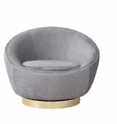 Fauteuil Salon Ovale Confortable et Pivotant à 360° (F103)