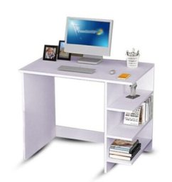 Bureau Junior Avec 3 Étagères De Rangement Couleur Mauve Clair – (A349M)