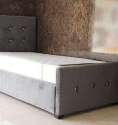 Lit Capitonné Tissu Velours Anti-taches Haute Qualité – LC302