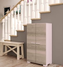 Porte Chaussures Double Porte Mauve Clair