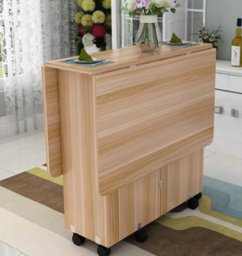 Table Pliable Moderne Multifonctionnelle Avec Roulettes