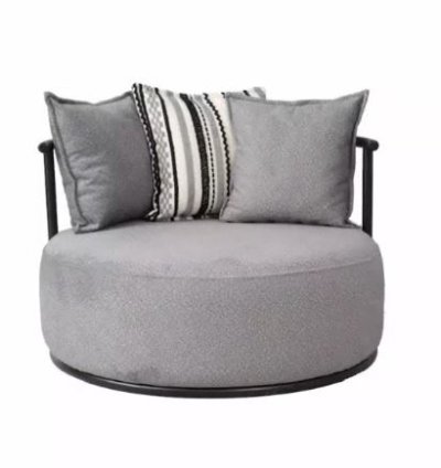 Fauteuil Salon Élégant et Pivotant à 360° Avec Coussins (F102)