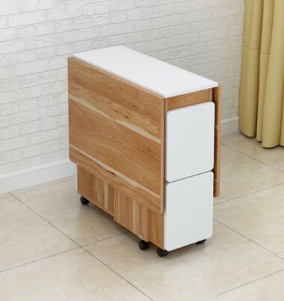 Table pliable moderne multifonctionnelle avec 4 chaises