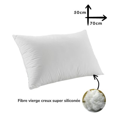 Lot de 2 Oreillers Orthopédiques Top Qualité Lavable 70x50cm